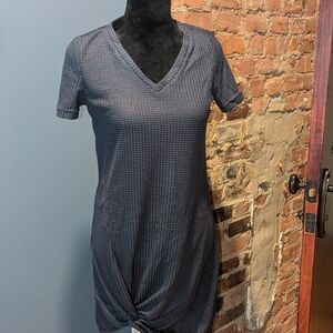 Navy short sleeve dress